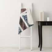 Rustige Britse vlag rode blauwe sparkles Sherpa Deken (In situ)