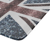 Rustige Britse vlag rode blauwe sparkles Snijplank (Hoek)