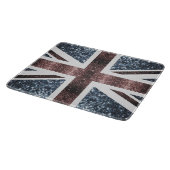 Rustige Britse vlag rode blauwe sparkles Snijplank (Hoek)