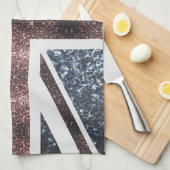 Rustige Britse vlag rode blauwe sparkles Theedoek (Quarter Fold)