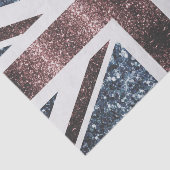 Rustige Britse vlag rode blauwe sparkles Tissuepapier (Detail)