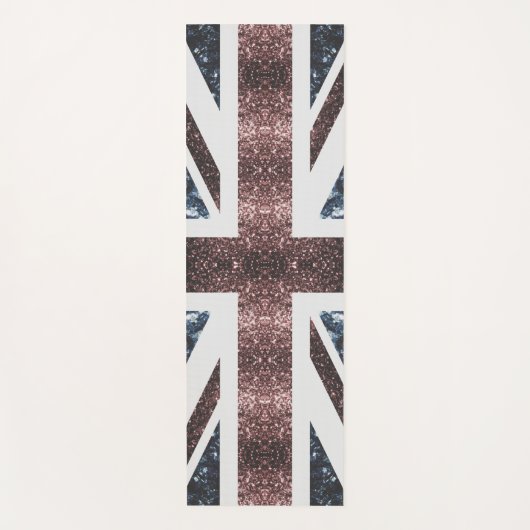 Rustige Britse vlag rode blauwe sparkles Yogamat (Voorkant)