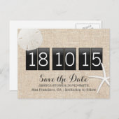 Rustige broodje en goudmakreel sparen de datum aankondigingskaart (Voorkant / Achterkant)