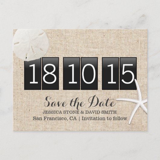 Rustige broodje en goudmakreel sparen de datum aankondigingskaart (Voorkant)