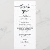 Rustige bruiloft Bedankt dat je een vaste kaart he (Voorkant)