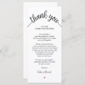 Rustige bruiloft Bedankt dat je een vaste kaart he (Voorkant / Achterkant)