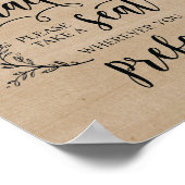 Rustige bruiloft-ceremonie voor wijnstokken poster (Hoek)