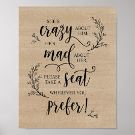 Rustige bruiloft-ceremonie voor wijnstokken poster