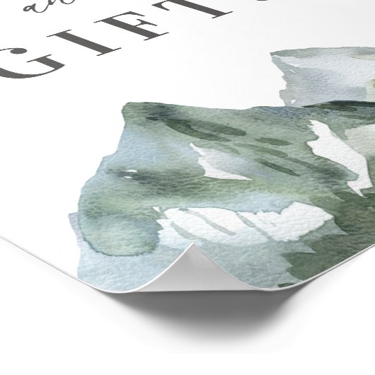 Rustige bruiloft- en cadeaubonnen poster (Hoek)