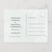 Rustige bruiloft Eucalyptus Green BEWAART DE DATUM Briefkaart (Achterkant)