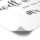 Rustige bruiloft Gelieve je wensen te verlaten Poster (Hoek)