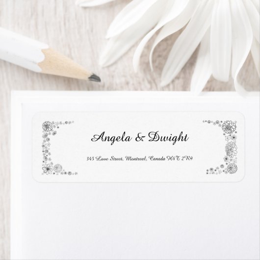 Rustige bruiloft — labels voor retournering (Insitu)