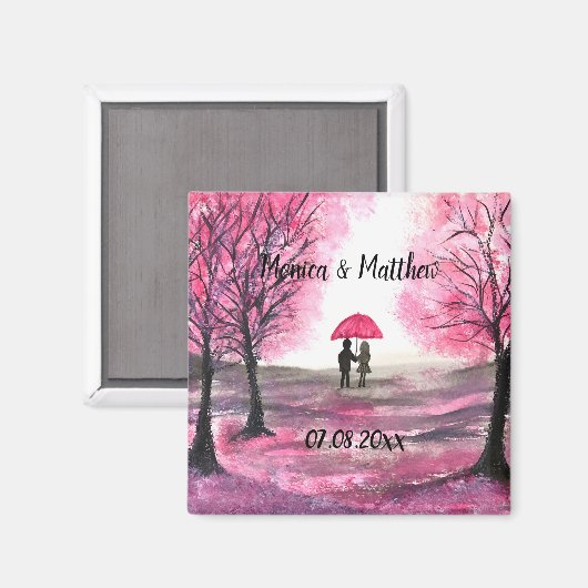 Rustige bruiloft liefde koppel kerry blossom ma magneet (Voorkant / Achterkant)