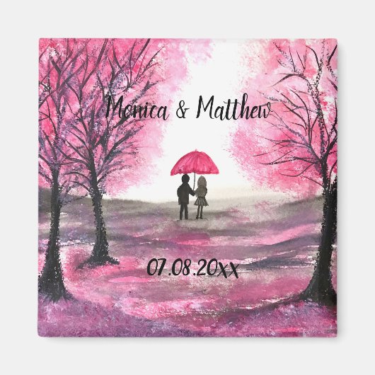 Rustige bruiloft liefde koppel kerry blossom ma magneet (Voorkant)