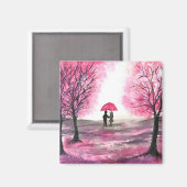 Rustige bruiloft liefde koppel kerry blossom ma magneet (Voorkant / Achterkant)