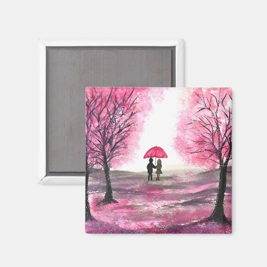 Rustige bruiloft liefde koppel kerry blossom ma magneet (Voorkant / Achterkant)