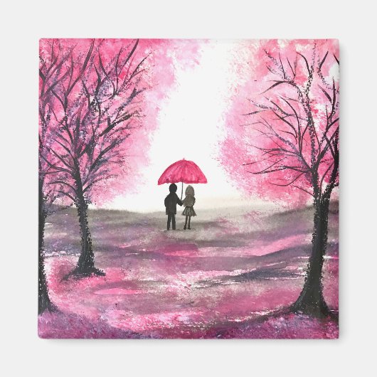 Rustige bruiloft liefde koppel kerry blossom ma magneet (Voorkant)