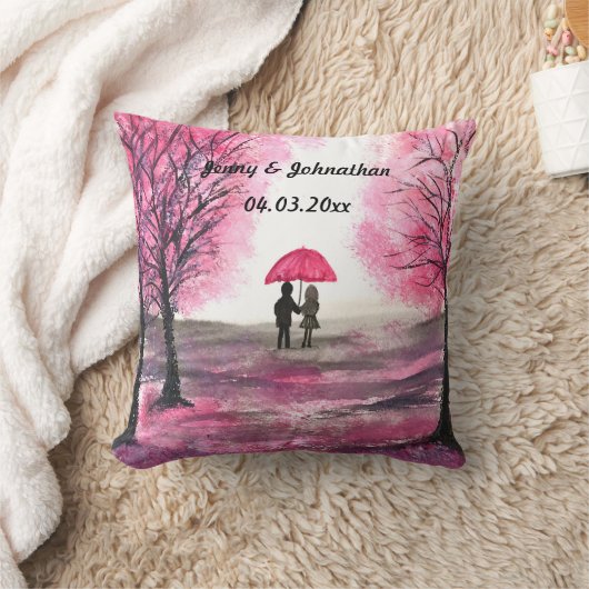 Rustige bruiloft-liefdespaar kerry-bloesems kussen (Deken)