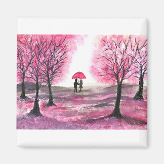 Rustige bruiloft-liefdespaar kerry-bloesems magneet