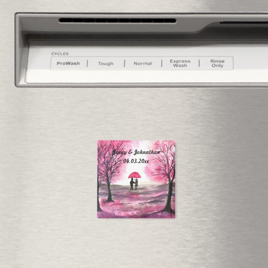 Rustige bruiloft-liefdespaar kerry-bloesems magneet (Insitu (Vaatwasser))