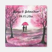 Rustige bruiloft-liefdespaar kerry-bloesems magneet (Voorkant)