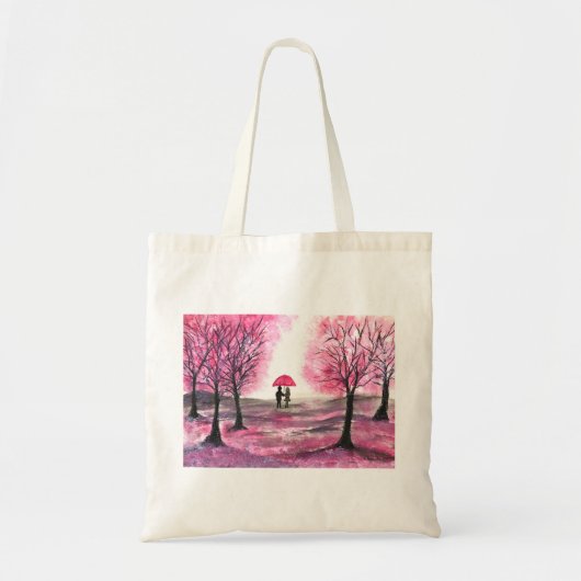 Rustige bruiloft-liefdespaar kerry-bloesems tote bag (Voorkant)