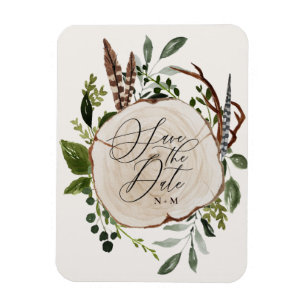 Rustige bruiloft met houtslijm, behalve de datum magneet