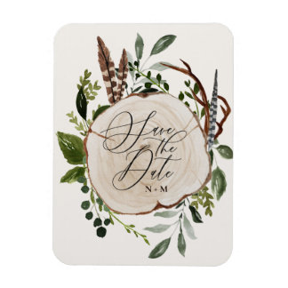 Rustige bruiloft met houtslijm, behalve de datum magneet