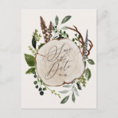 Rustige bruiloft met houtslijm, met uitzondering v aankondigingskaart (Voorkant)