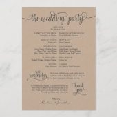 Rustige bruiloft met kaart voor 5x7 kalligrafie (Achterkant)