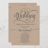 Rustige bruiloft met kaart voor 5x7 kalligrafie (Voorkant / Achterkant)