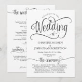 Rustige bruiloft met kaart voor kalligrafie v3 (Voorkant / Achterkant)
