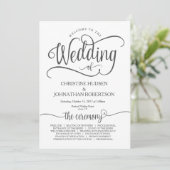 Rustige bruiloft met kaart voor kalligrafie v3 (Staand voorkant)