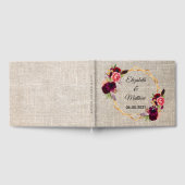 Rustige bruiloft met vuurbeige braad gastenboek (Volledig)