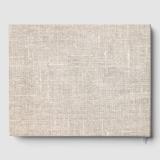 Rustige bruiloft met vuurbeige braad gastenboek (Achterkant)