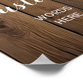 Rustige bruiloft of partijcode maken je eigen gebr poster (Hoek)