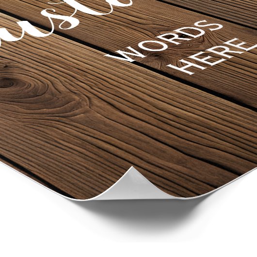 Rustige bruiloft of partijcode maken je eigen gebr poster (Hoek)