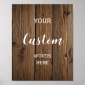 Rustige bruiloft of partijcode maken je eigen gebr poster (Voorkant)