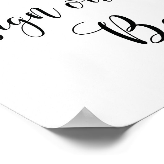 Rustige bruiloft Onderteken ons barrel-bord Poster (Hoek)