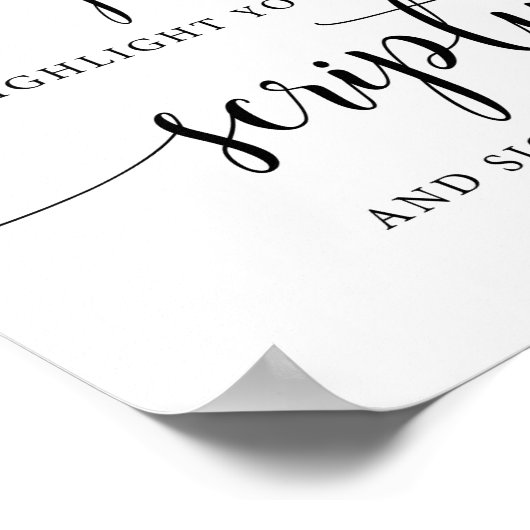 Rustige bruiloft Onderteken ons bijbelboek Poster (Hoek)