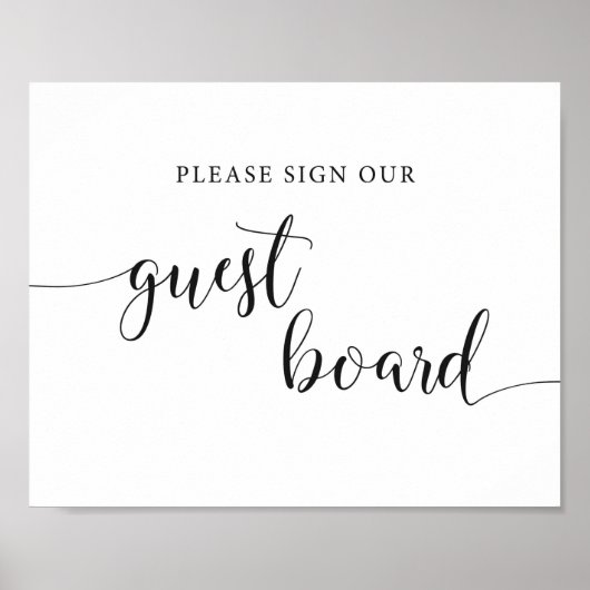 Rustige bruiloft Onderteken Ons bord van het gastb Poster (Voorkant)