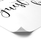 Rustige bruiloft Onderteken onze handtekening in h Poster (Hoek)