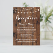 Rustige bruiloft Ontvangkaarten Houtlampjes Informatiekaartje (Staand voorkant)