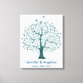 Rustige bruiloft — vingerafdrukstructuur — Afdrukk Canvas Afdruk (Voorkant)