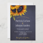 Rustige bruiloft voor zonnebloemenmars kaart (Voorkant)