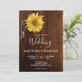 Rustige bruiloft voor zonnebloemschuur kaart (Staand voorkant)