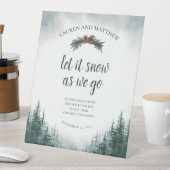 Rustige bruiloft zet je weg en laat je voetsporen  reclamebord met voetstuk (Insitu)