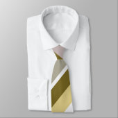 Rustige bruin, beige en grijze strepen stropdas (Gebonden)