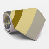 Rustige bruin, beige en grijze strepen stropdas (Opgerold)