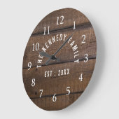 Rustige bruin verharde houtkapfamilie grote klok (Hoek)